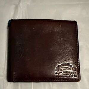 Superdry Dark Brown Leather Wallet